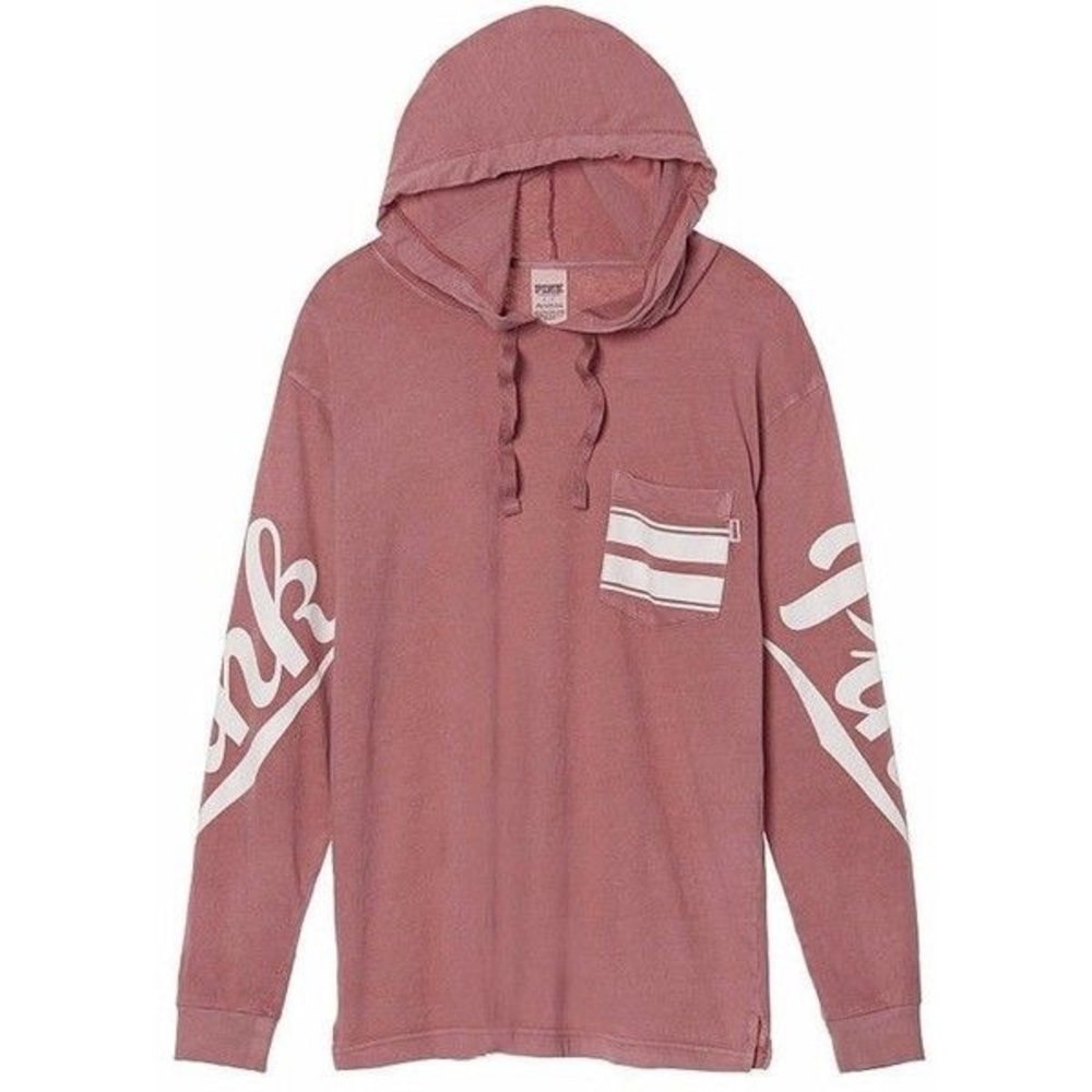 Beige PINK campus light long sleeve & hooded